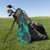Serviette De Golf Motif Palm Tree (Vert)