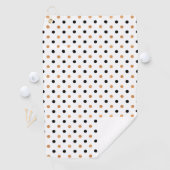 Serviette De Golf Motif pois noir et or (En situation)