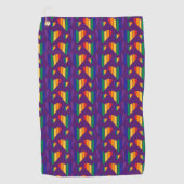 Serviette De Golf Motif Rainbow Hearts (Devant)