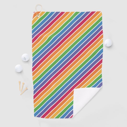 Serviette De Golf Motif Rainbow Stripes (En situation)