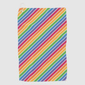Serviette De Golf Motif Rainbow Stripes (Devant)