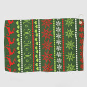 Serviette De Golf Motif répétitif de Noël (Horizontal)