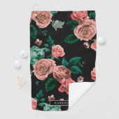 Serviette De Golf Motif rose (En situation)