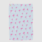 Serviette De Golf Motif rose d'impression de plage d'été de Flamant (Devant)