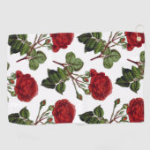 Serviette De Golf Motif Rose Red Long Stem (Horizontal)