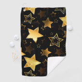 Serviette De Golf Motif sans couture avec étoiles d'or (En situation)