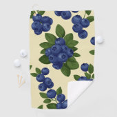 Serviette De Golf Motif sans couture de bleuet dense (En situation)