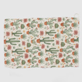 Serviette De Golf Motif sans couture de cactus de désert succulent (Horizontal)
