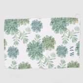 Serviette De Golf Motif succulent du bonheur | d'usine du monogramme (Horizontal)