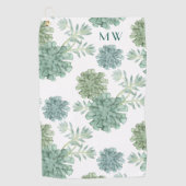 Serviette De Golf Motif succulent du bonheur | d'usine du monogramme (Devant)