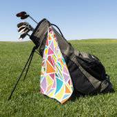 Serviette De Golf Motif triangles colorés (Vert)