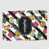 Serviette De Golf Motif Tropical (Horizontal)