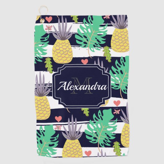 Serviette De Golf Motif Tropical (Devant)