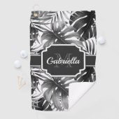 Serviette De Golf Motif tropical (En situation)