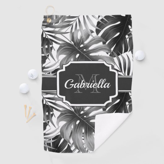 Serviette De Golf Motif tropical (En situation)