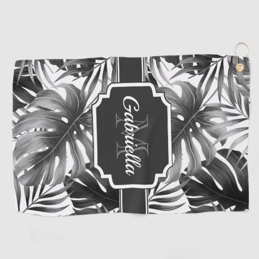 Serviette De Golf Motif tropical (Horizontal)