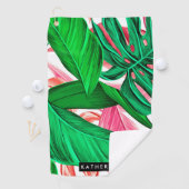 Serviette De Golf Motif tropical (En situation)