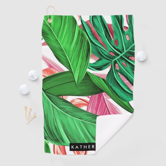 Serviette De Golf Motif tropical (En situation)