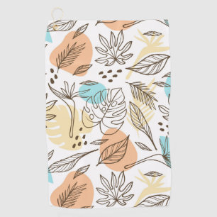 Serviette De Golf Motif tropical d'été dessiné à la main