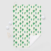 Serviette De Golf Motif vert clair de cactus (En situation)