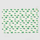 Serviette De Golf Motif vert clair de cactus (Horizontal)