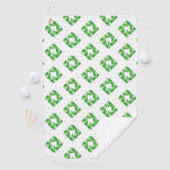 Serviette De Golf Motif vert de dent de plaid (En situation)