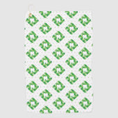 Serviette De Golf Motif vert de dent de plaid (Devant)