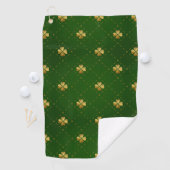 Serviette De Golf Motif vert d'or de trèfle (En situation)