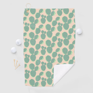 Serviette De Golf Motif vert et rose de cactus