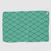 Serviette De Golf Motif vert stylisé de feuille (Horizontal)