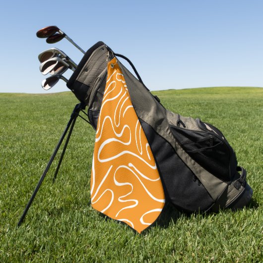 Serviette De Golf Motif Vibre Abstraite (Vert)