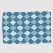 Serviette De Golf Motif vintage Argyle bleu (Horizontal)