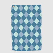 Serviette De Golf Motif vintage Argyle bleu (Devant)
