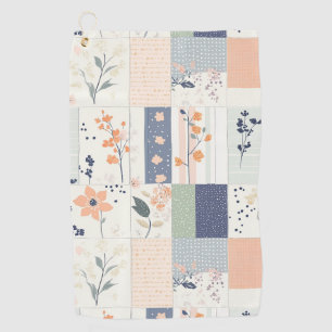 Serviette De Golf Motif vintage en écorce florale - Pastel (4)