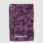 Serviette De Golf motif violet foncé (Devant)