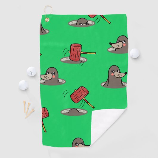 Serviette De Golf Motif Whack-A-Mole (En situation)
