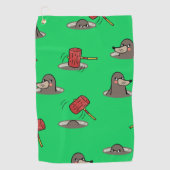 Serviette De Golf Motif Whack-A-Mole (Devant)