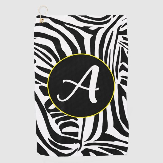 Serviette De Golf Motif Zèbre (Devant)