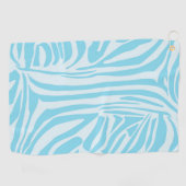 Serviette De Golf Motif Zèbre Bleu (Horizontal)