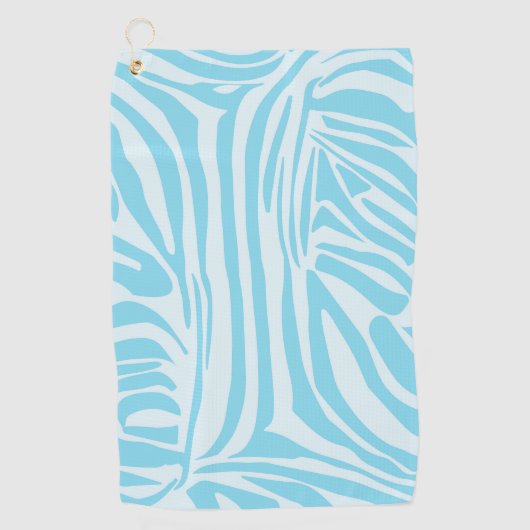 Serviette De Golf Motif Zèbre Bleu (Devant)