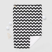 Serviette De Golf Motif Zigzag noir et blanc, Motif Chevron (En situation)