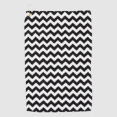 Serviette De Golf Motif Zigzag noir et blanc, Motif Chevron (Devant)