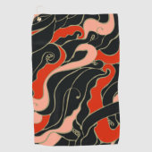 Serviette De Golf Motifs japonais. Kelp. (Devant)
