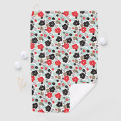 Serviette De Golf Motifs japonais mignons de conception (En situation)