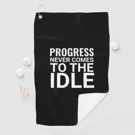 Serviette De Golf Motivation noir et blanc : Inspiration (En situation)