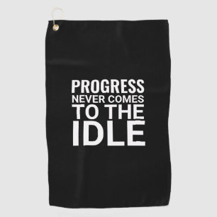 Serviette De Golf Motivation noir et blanc : Inspiration