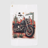 Serviette De Golf Moto dans le désert Cactus Western Set (Devant)