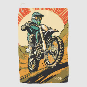 Serviette De Golf Motocross monographique personnalisé