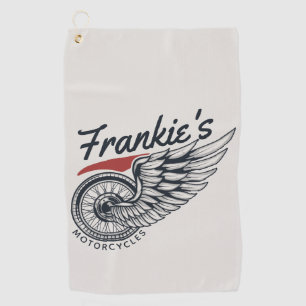 Serviette De Golf Motos personnalisées Flying Tire Biker Shop