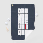 Serviette De Golf Mots Papa Tu Es Unique (En situation)